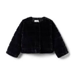 Janie and Jack CROPPED FAUX FUR COAT size 6 - 12 months